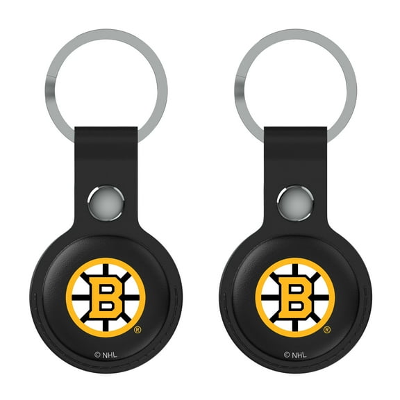 Keyscaper  Black Boston Bruins Two-Pack AirTag Holders