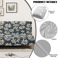 thumbnail image 4 of Xoenoiee Daisy Flower Pattern Futon Cover Full Size Stretch Armless Sofa Bed Cover Anti-Slip Furniture Protector Without Armrests Futon Slipcover with Elastic Bottom, 4 of 7