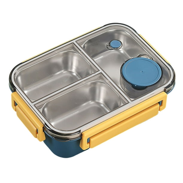 Wosthever Envases de la fiambrera del acero inoxidable para acampar o viajar fáciles de limpiar acero inoxidable de la fiambrera Suministros térmicos azul
