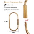 thumbnail image 2 of Mosquetón Migrdots Brass Gold con cierre de rosca, 10 paquetes, 2 of 7
