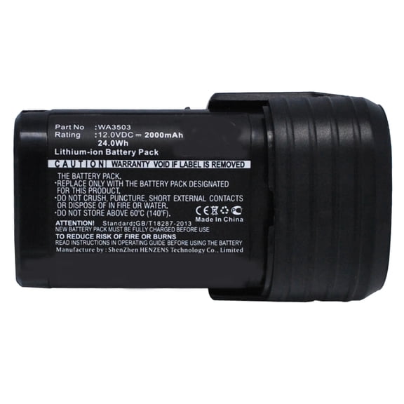 Batteries N Accessories BNA-WB-L6361 Power Tools Battery - Li-Ion, 12V, 2000 mAh, Ultra High Capacity Battery - Replacement for Worx WA3503 Battery