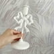 thumbnail image 5 of Decoraciones de la Mesa de Navidad Decoración Del Candelabro de Metal de Hierro, 7.68x3.94In Oro Rosa Metal Blanco a la Luz de las Velas Accesorios de la Cena Decoraciones de Navidad para el Hogar, 5 of 7