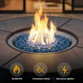 thumbnail image 4 of LIFERUN 42 in Propane Fire Pit Table with 4 Stackable Aluminum Dining Chairs– 50,000 BTU Round Fire Pit with Lid, Converts to Patio Coffee Table, for Poolside, Balcony, Terrace (Grey), 4 of 11
