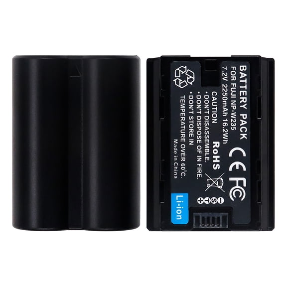 KIQ NP-W235 Replacement Battery for Fujifilm Cameras, 7.2V 2250mAh Li-Ion Rechargeable Camera Battery