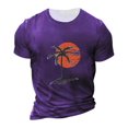 thumbnail image 2 of Sngxgn Shirts for Men Short Sleeve Gym Active T Shirt(Purple,XS), 2 of 3