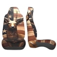 thumbnail image 3 of Pofeuu Deer American Flag Vintage Print Automotive Car Seat Covers Flat Cloth Full Set Seat Covers,Car Seat Covers front seats for Cars Trucks and SUVs(Two packs), 3 of 7