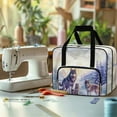 thumbnail image 4 of ZIATUBLE Wolf Sewing Machine Storage Case Snow Sewing Machine Tote Bag with 4 Bottom Rubber Pads Sewing Machine Organizer Universal Sewing Machine Tote Storage Case Carry Bag, 4 of 7