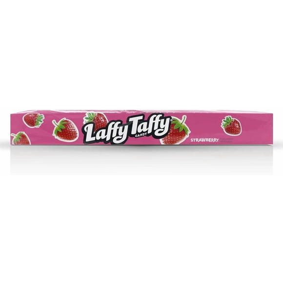 Laffy Taffy Strawberry Rope Candy 0.81 oz 24 Pack – Chewy Strawberry Flavored Taffy Ropes Bulk Box