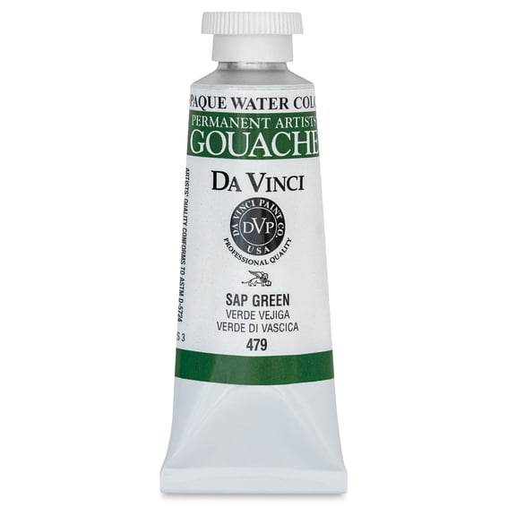 Da Vinci Paints Professional Gouache, 37ml Tube, Sap Green