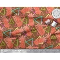 thumbnail image 2 of Soimoi Polyester Crepe Fabric Triangle & Pine Fruits Decor Fabric Printed Yard 52 Inch Wide, 2 of 5