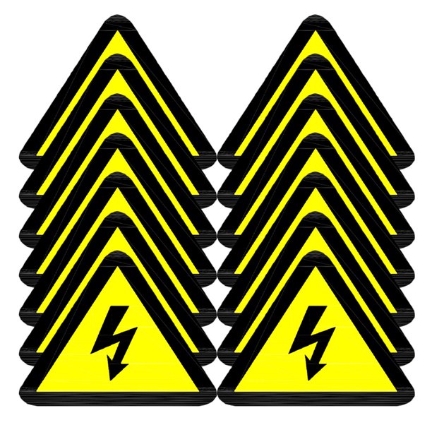 50 pegatinas de advertencia de alto voltaje, pegatinas de seguridad para paneles eléctricos.