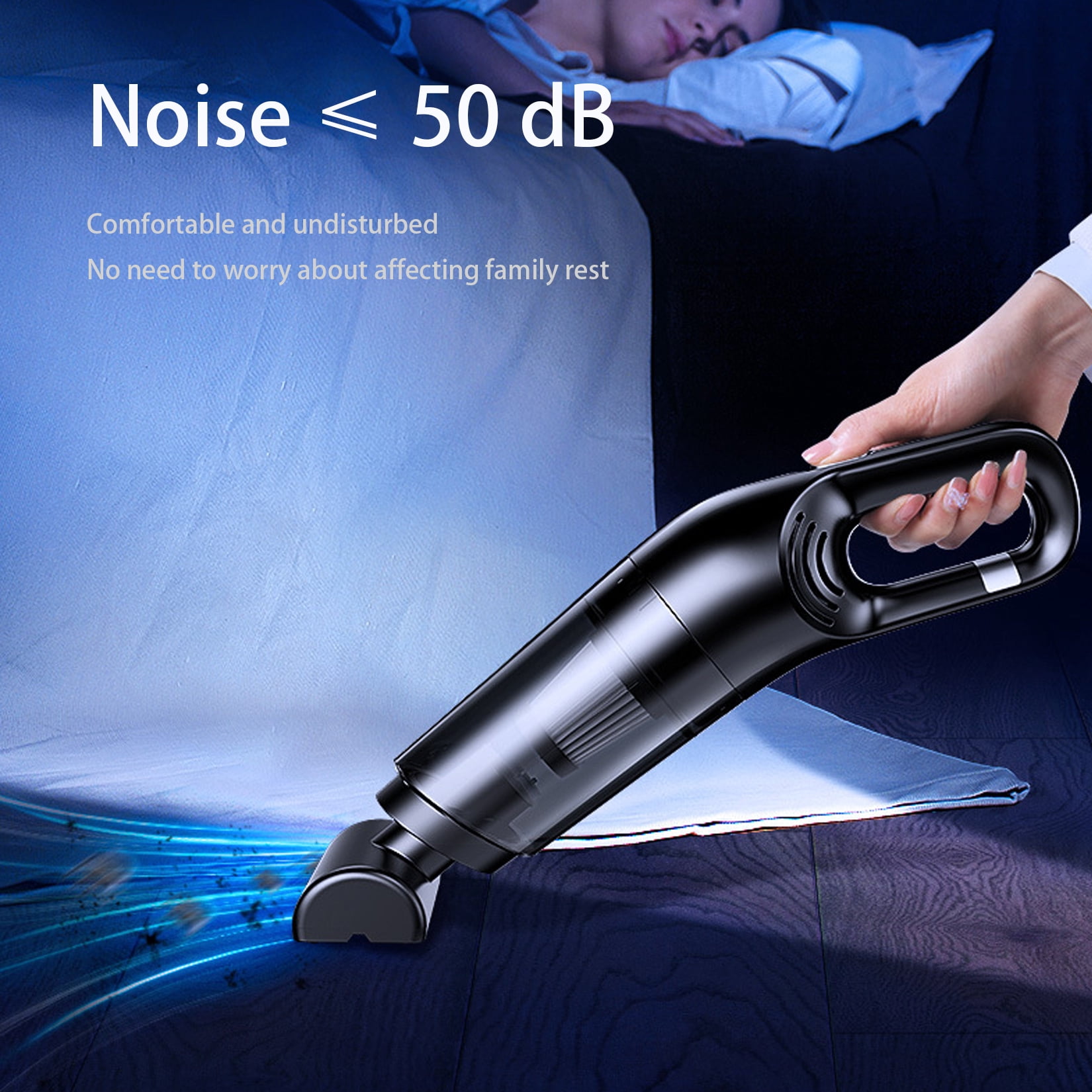 Car Vacuum Cleaner Wireless Handheld Vacuum Cleaner 10000Pa/120W Suction, Car Vacuum Cleaner High Power, Hand Vacuum Wet and Dry Cleaning Portable Vacuum Cleaner for Car Kit with Metal HEPA Filter