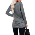 thumbnail image 3 of Uhndy Women Long Sleeve Comfy Soft Lounge Blouse Tee Shirt Autumn Basic Clothing Casual Shirts Top, 3 of 3