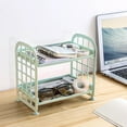 thumbnail image 5 of Two Layer Hollow Organizer Desktop Kitchen Bathroom Double Shelf Storage Rack, 5 of 5