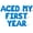 Blue, variant on Letter Balloons - ACED MY FIRST YEAR 16" Inch Alphabet Letters Foil Mylar Balloon 1st Birthday Party Banner (Green)