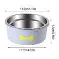 thumbnail image 3 of Xihbxyly Comedero Dividido para Mascotas, de Acero Inoxidable y Silicona, Diseño Antideslizante y Antivuelco, Fácil de Limpiar, Versátil para Comida y Agua, Compacto y Fácil de Transportar, Tamaño 13, 3 of 6
