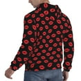 thumbnail image 6 of Daiia Sexy Red Lips Kiss for Men's Fashion Hoodies & Sweatshirts with Kangaroo Pocket Hooded Sweatshirt Breathable & Moisture Wicking-XX-Large, 6 of 7