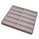 thumbnail image 4 of Estuche de PU con 10 compartimentos para exhibir en el hogar o en la tienda Organizador de gafas de sol con veta de madera, 4 of 8