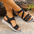 thumbnail image 4 of Lenago Women's Sandals Casual Spring Summer Versatile Plus Size Comfortable Breathable Elastic Beach Shoes 37, 4 of 9