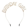 thumbnail image 1 of Tiara de diadema de cumpleaños para mujer y niña, accesorios de feliz cumpleaños con diamantes de imitación, tono dorado blanco, 1 of 8