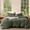 Olive Green (No Comforter), variant on U by Bedsure 100% Washed Cotton Duvet Cover Queen Size, Purewoven Plain Simple & Soft Comforter Cover for All Seasons(Linen, Queen)