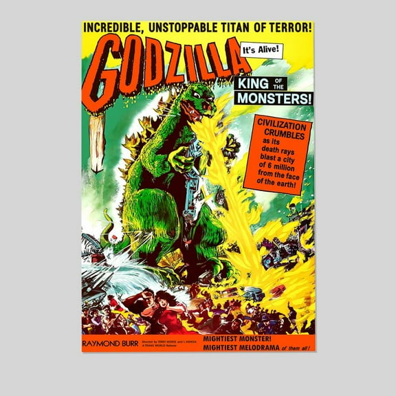 Godzilla King of Monsters Movie Poster Retro Style - Size 24''x36'' - Postora