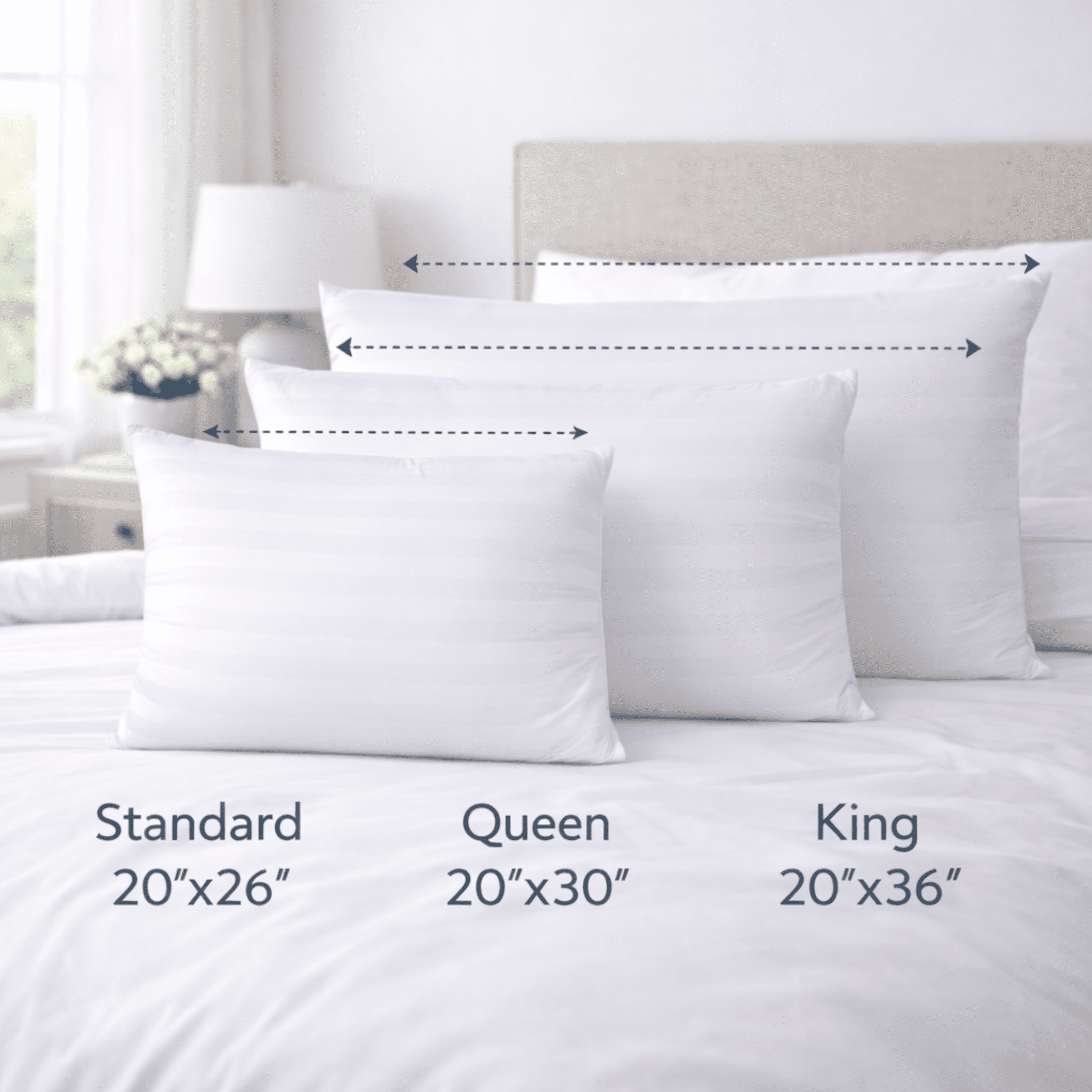 Continental Bedding 100% Cotton Damask Stripe Pillow Protector – 300 Thread Count, Zippered Hypoallergenic Cover - Queen - 2 Pack