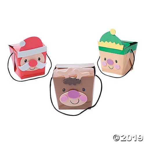 Christmas Treat Box Craft Kit Party Favors 12 Pieces