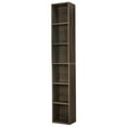 thumbnail image 5 of 6-Tier Open Shelf Storage Organizer 6-Cube Standard Wood Bookcase 70.9" Tall Cabinet Bookshelf Wall Shelf Display Stand for Home Office, Oak, 5 of 7