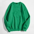 thumbnail image 4 of Arlun Women Solid Color Sweatshirt Long Sleeve Crewneck Pullovers Relaxed Fit Soft Comfy Hoodless 2025 Spring Fall Basic Casual Tops 2-Green L, 4 of 8