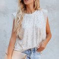 thumbnail image 4 of Camiseta sin mangas con lentejuelas, camiseta sin mangas con lentejuelas brillantes, camiseta sin mangas con lentejuelas brillantes, camiseta sin mangas con cuello redondo, resistente y resistente, 4 of 8