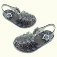 thumbnail image 7 of 2 Years Flats Mary Jane Dance Party Sandals Cosplay Shoes for Little Girls Toddler Shoes Baby Girls Cute Fruit Jelly Colors Hollow Out Non-slip Soft Sole Beach Roman Sandals Black, 7 of 7