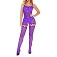 thumbnail image 3 of Womens Fashion Womens Fishnet Bodystocking Plus Size Crotchless Bodysuit Sexy Tights Soft Nightwear Lingerie, 3 of 6