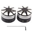 thumbnail image 2 of Wheel Axle Nut Cover, 2PCS Decoration Rustproof High Strength Front Axle Nut  Black Silver CNC Aluminum  Replacement For XL 2008- For Motorcycle, 2 of 8