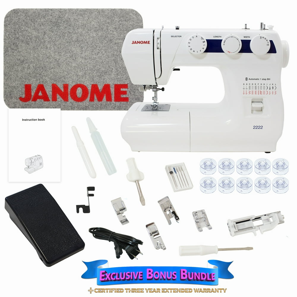 Janome 2222 Sewing Machine Includes Exclusive Bonus Bundle Walmart