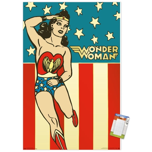 DC Comics - Wonder Woman - Vintage Wall Poster, 14.725" x 22.375"