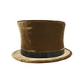 thumbnail image 5 of Adult Wearable Folding Collapsible Top Hat Dancers Magic Trick Magicians Costume Hat (Brown), 5 of 8