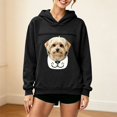 thumbnail image 2 of Pet Pouch Hoodie Womens Dog and Cat Carrier Hoodie Loose Fit Casual Long Sleeve Pullover with Zipper Pouch Adjustable Opening Winter Tops for Women Cute Graphic Hooded Sweatshirt, 2 of 5