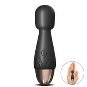 QVOX Mini Wand Massager, 10 Vibration Modes, Cordless, Whisper Quiet, Waterproof, Portability Easier, Perfect for Tension Relief, Muscle, Back, Soreness, Recovery