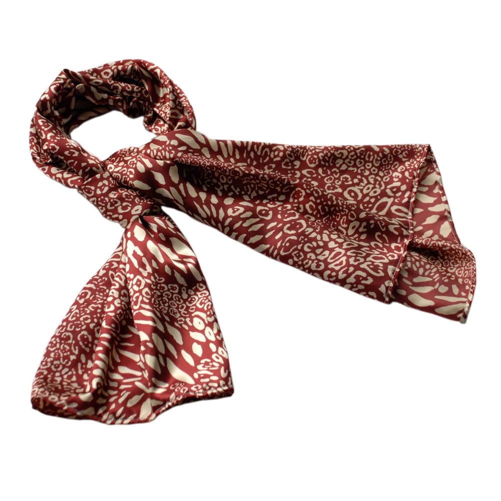 leopard print and red scarf