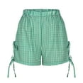 thumbnail image 3 of Hvot&aat Women Y2K Checkered Bow Shorts Casual Comfort Elastic Waist Short Pants Cute Summer Holiday Boxers, 3 of 5