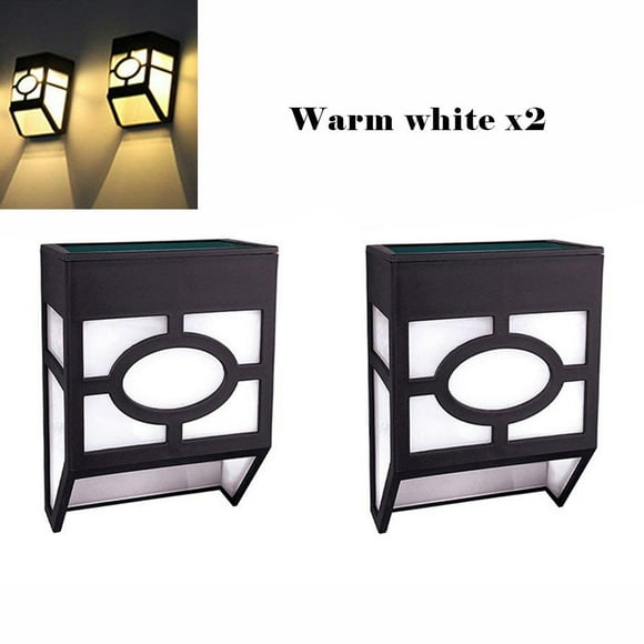 Fiudx Luces Solares, Lámpara Exterior con Sensor Automático de Fotos, Luz de Jardín de Material Abs Duradero, Batería Recargable Incluida, Decoración Del Hogar, Iluminación de Cercas, Diseño Resisten