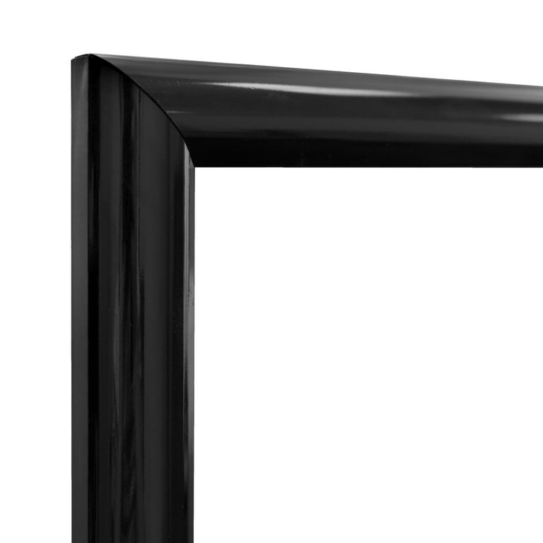 20 x 28 - 16 x 24 Modern Black Frame With White Mat