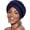 1 Pack Double Braids: Navy Blue, variant on African Women Turban Caps Cotton Beanie Twist Headscarf Pre-Tied Double Twisted Braids Wrap Hat Chemo Cancer Cap
