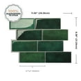 thumbnail image 2 of Smart Tiles Peel and Stick Backsplash, 5 Adhesive Tiles, Metro Green, 11.55"x8.38", 2 of 5