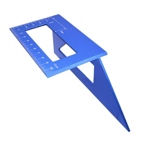 

Jpgif Aluminum Woodworking Scriber T Ruler Multifunction 45/90 Degree Angle Ruler