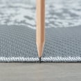 thumbnail image 4 of 5x7 Waterproof, Reversible Plastic Straw Outdoor Rugs for Patios | Also for Camping, RV, Deck, Porch, Balcony, Camp, Patio | Gray, Medallion | Size: 5' x 6'11'', 4 of 7