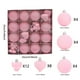 thumbnail image 3 of Bolas Navideñas De Plástico 32 Bolas Navideñas De 6cm Con Forma Especial De Flocado, De Plástico Rosa Con Acabado Aterciopelado Para Decoración De Árboles Y Fiestas Rkxzt, 3 of 8