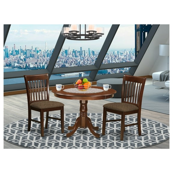 Round Kitchen Table Set with 4 Chairs - Dinette Table & Dining Set - Small Space Friendly