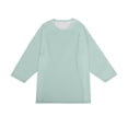 thumbnail image 7 of Gaukiv Men's Three Quarter Sleeve Shirts Raglan Crew Neck Tees Solid Color Baseball Shirts Light Blue L, 7 of 7